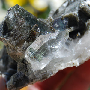 Chlorite Optical Quartz Crystal Cluster, Corinto, Brazil