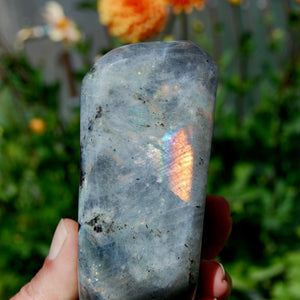 Purple Labradorite, Labradorite Crystal Freeform Tower, Spectrolite