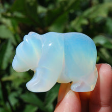 Load image into Gallery viewer, Opalite Carved Crystal Bear
