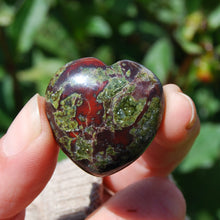 Load image into Gallery viewer, Dragon&#39;s Bloodstone Crystal Heart Shaped Palm Stone

