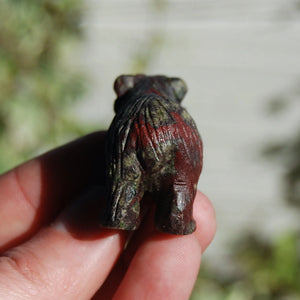 2in Dragon's Bloodstone Carved Crystal Bear