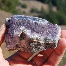Load image into Gallery viewer, SELF STANDING Amethyst Stalactite Slice Amethyst Flower Crystal Healing Natural Druzy Geode Cathedral Cluster Semi Polished Eye
