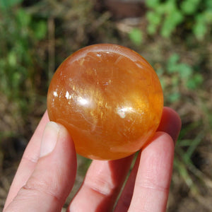 Honey Calcite Crystal Sphere Ball