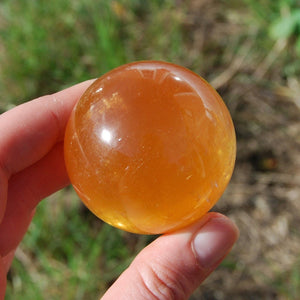 Honey Calcite Crystal Spheres Ball