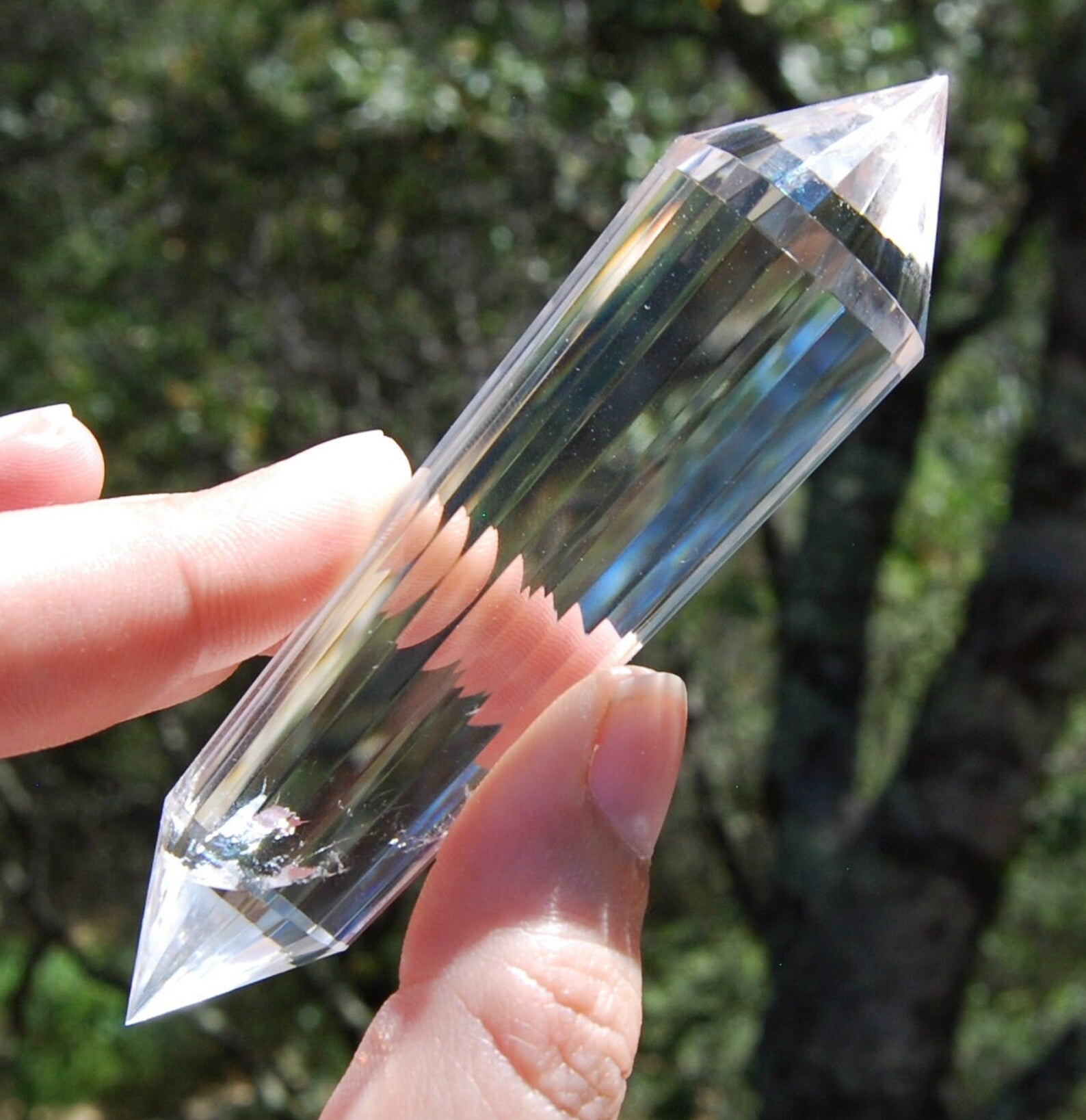 Clear quartz crystals