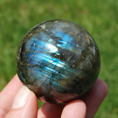 Blue Green Labradorite Crystal Sphere