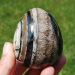 Sulemani 'Eye of Shiva' Banded Sardonyx Crystal Egg