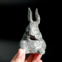 Load image into Gallery viewer, Grey Jade Rabbit Crystal Carving
