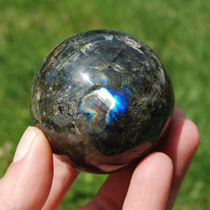 Flashy Rainbow Labradorite Crystal Sphere