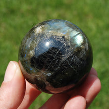 Load image into Gallery viewer, Blue Green Labradorite Crystal Sphere
