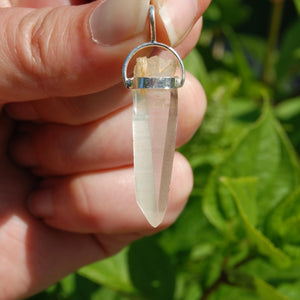 Golden Healer Lemurian Seed Crystal Laser Pendant