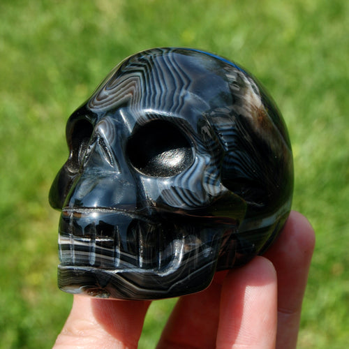 Sulemani 'Eye of Shiva' Banded Sardonyx Crystal Skull