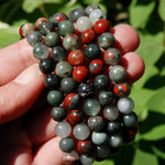 African Bloodstone Crystal Bead Bracelet
