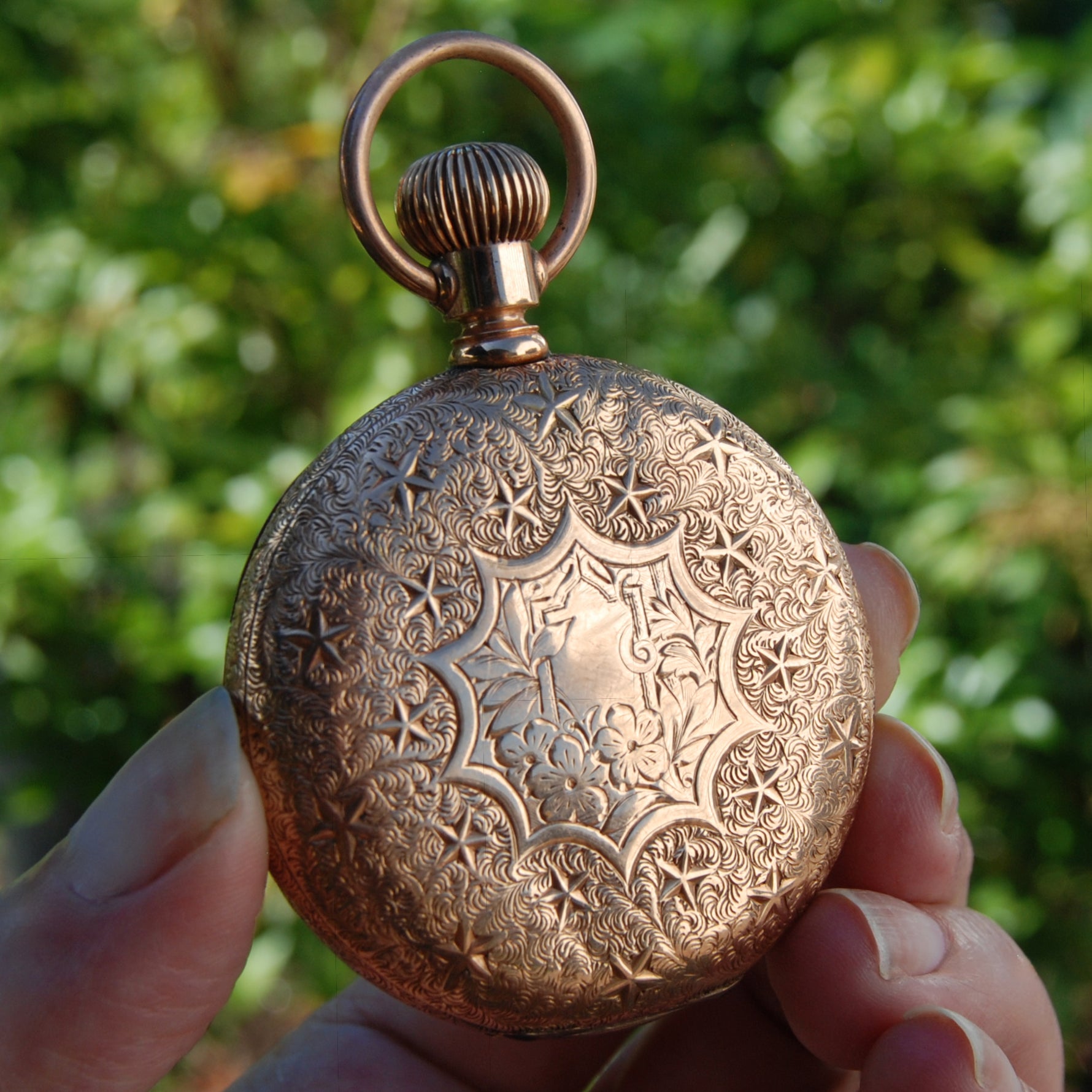 Antique Waltham Pocket Watch Solid 14k Gold Hunter's Case WORKING