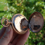 Antique Waltham Pocket Watch Solid 14k Gold Hunter's Case WORKING