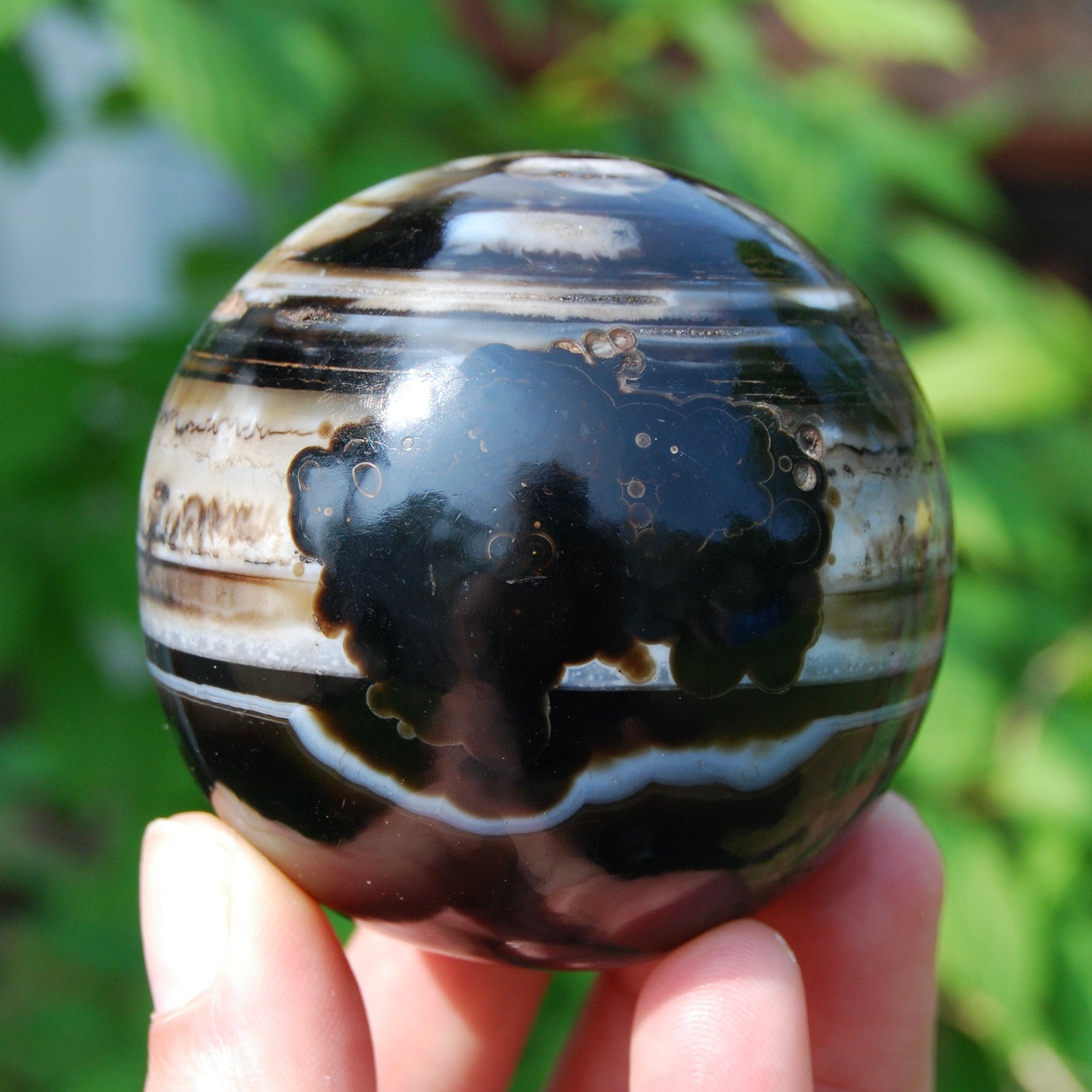 Sulemani 'Eye of Shiva' Banded Sardonyx Crystal Sphere