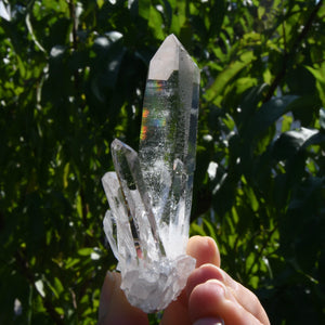 Cosmic Isis Face Lemurian Silver Quartz Crystal Starbrary Cluster Record Keepers