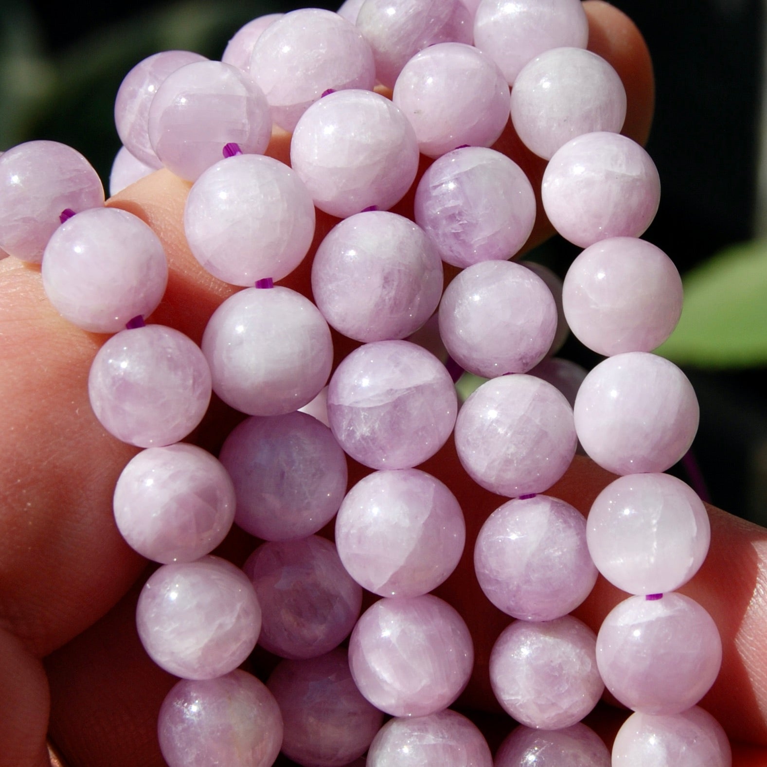 Flashy Pink Kunzite Crystal Bracelet