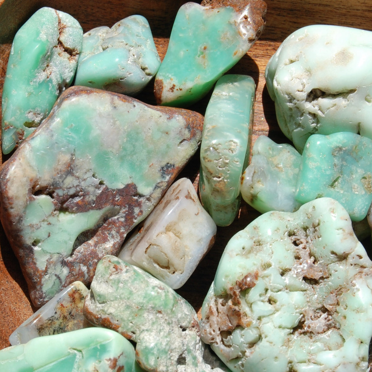 Chrysoprase Crystal Tumbled Stones