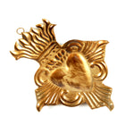 Reverse side of 5.75in Sacred Heart religious milagro ornament
