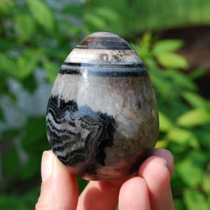 Sulemani 'Eye of Shiva' Banded Sardonyx Crystal Egg