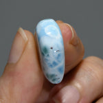 Natural Larimar Crystal Puffy Heart