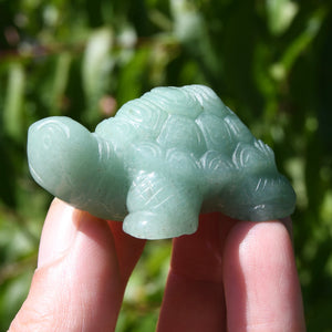 2in Green Aventurine Carved Crystal Turtle