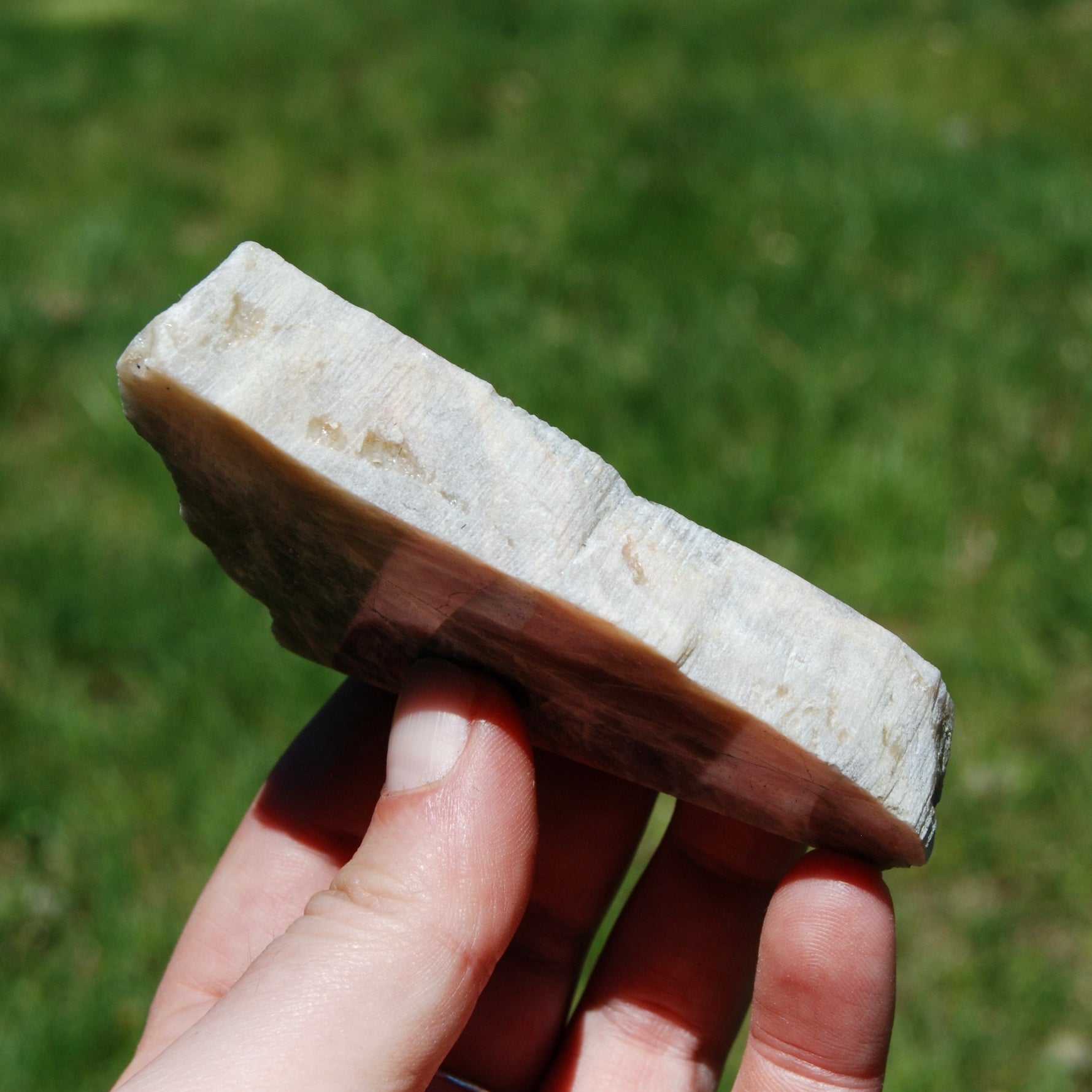 Flashy Rainbow Moonstone Sunstone Crystal Slab, Thick Rainbow Moonstone Slice, India