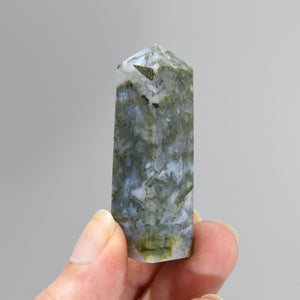 Garden Agate Crystal Tower, Intricate Moss Agate