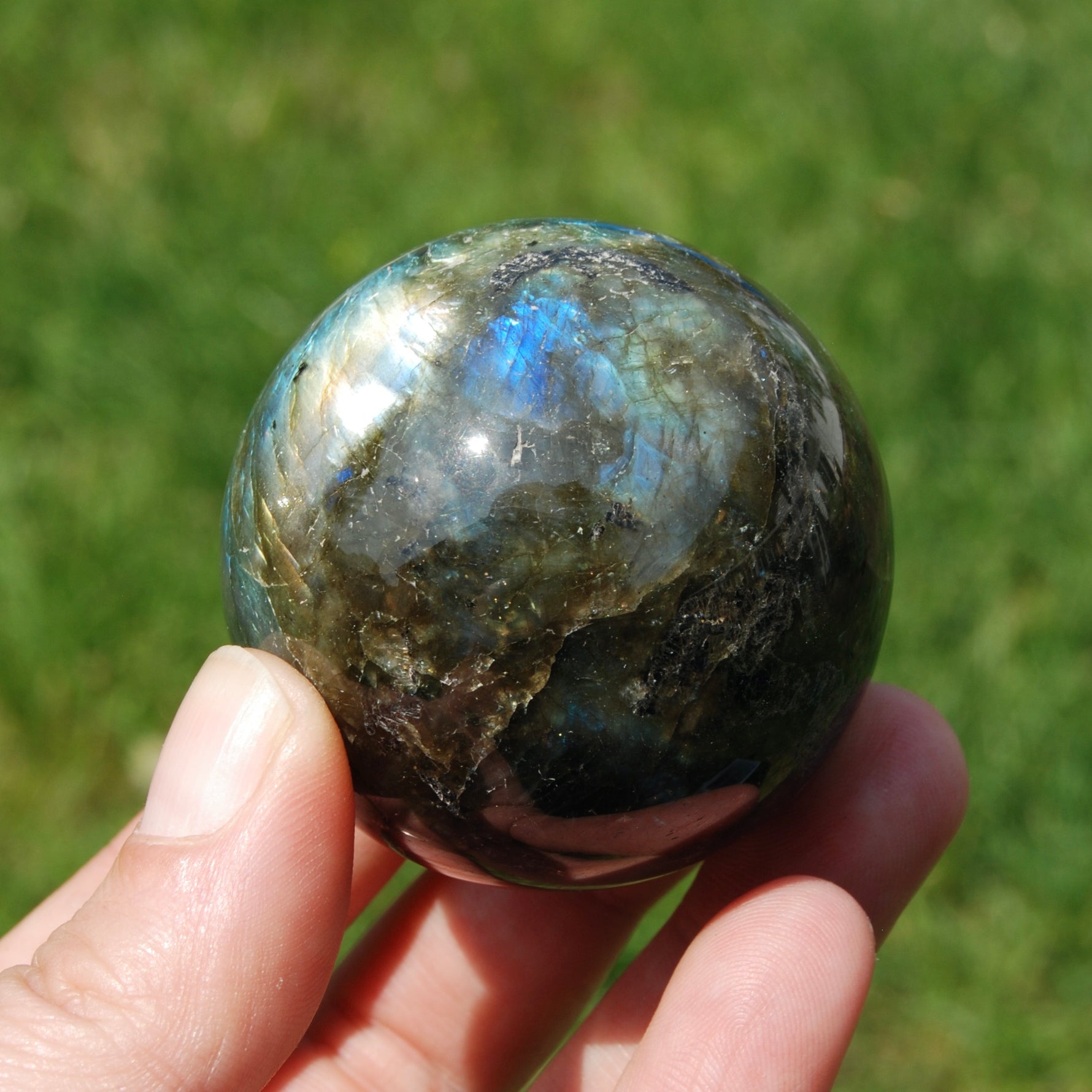 Flashy Labradorite Crystal Sphere