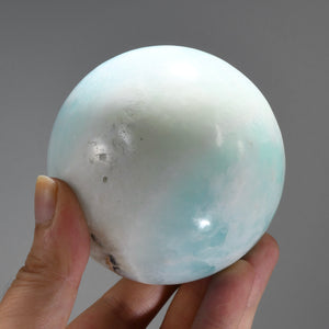 Caribbean Blue Calcite Crystal Sphere