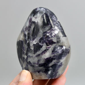 Gem Lepidolite Crystal Freeform Tower, Silver Leaf Lepidolite Crystals