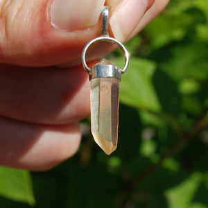 Cosmic Fire Lemurian Seed Quartz Crystal Starbrary Pendant for Necklace
