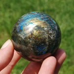 Flashy Rainbow Labradorite Crystal Sphere