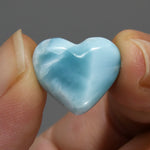 Natural Larimar Crystal Puffy Heart