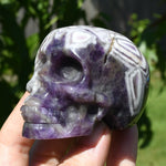 Chevron Dream Amethyst Crystal Skull