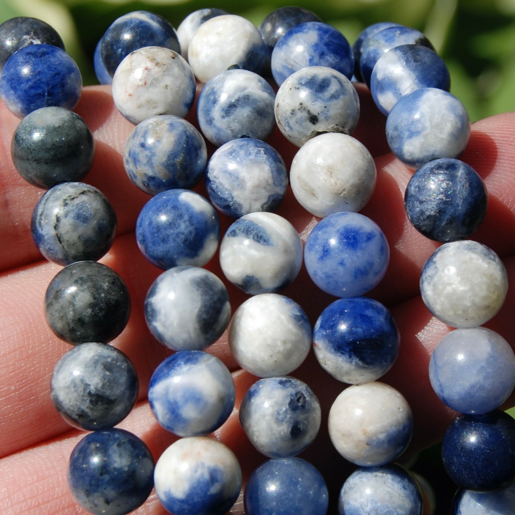 Sodalite Crystal Beaded Bracelet