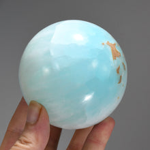 Load image into Gallery viewer, Caribbean Blue Calcite Crystal Sphere
