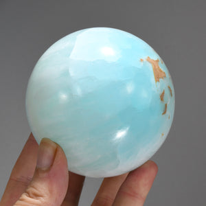 Caribbean Blue Calcite Crystal Sphere