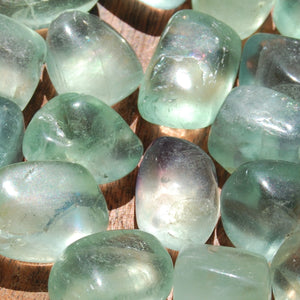 Green Fluorite Crystal Tumbled Stones