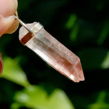 Load image into Gallery viewer, Strawberry Pink Lemurian Seed Crystal Pendant
