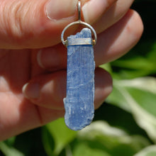 Load image into Gallery viewer, Raw Blue Kyanite Blade Crystal Sterling Silver Pendant for Necklace
