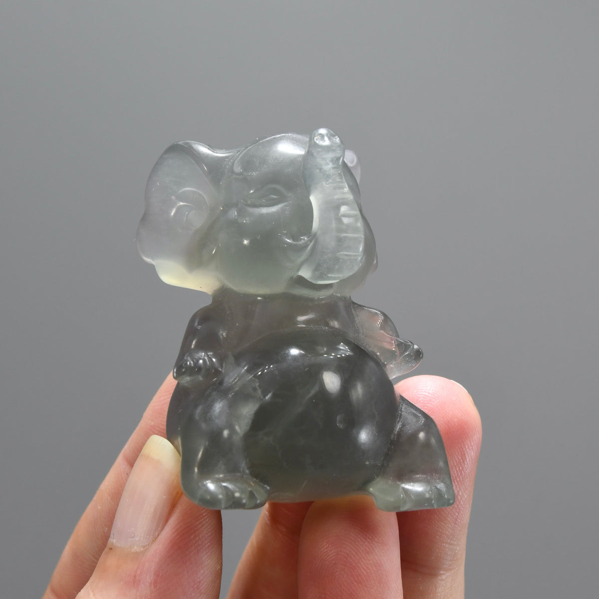 Fluorite Carved Crystal Elephant