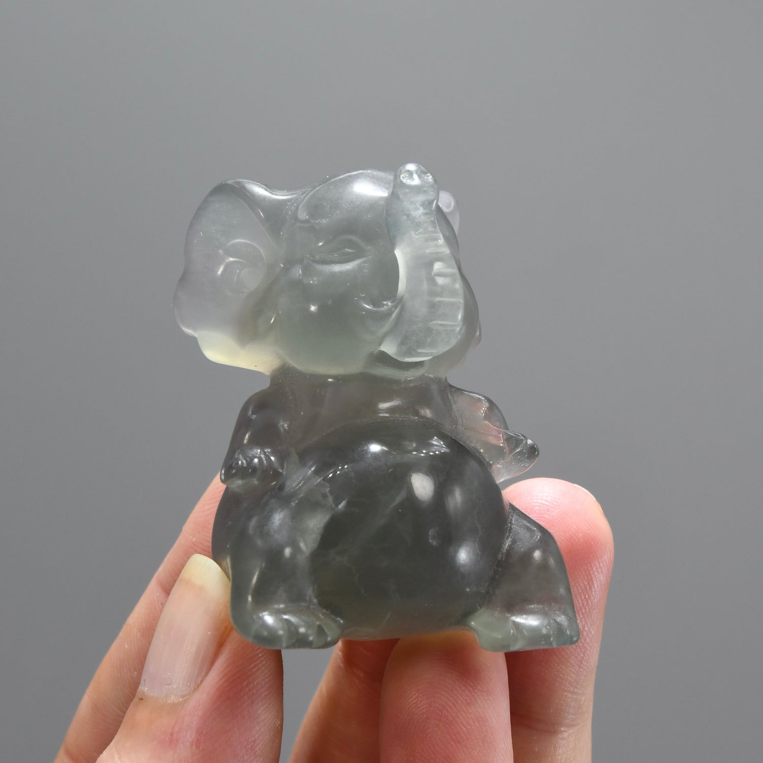 Fluorite Carved Crystal Elephant