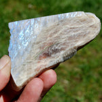 Flashy Rainbow Moonstone Sunstone Crystal Slab, Thick Rainbow Moonstone Slice, India