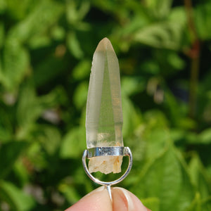 Golden Healer Lemurian Seed Crystal Laser Pendant