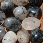 Black Tourmaline Quartz Crystal Tumbled Stones