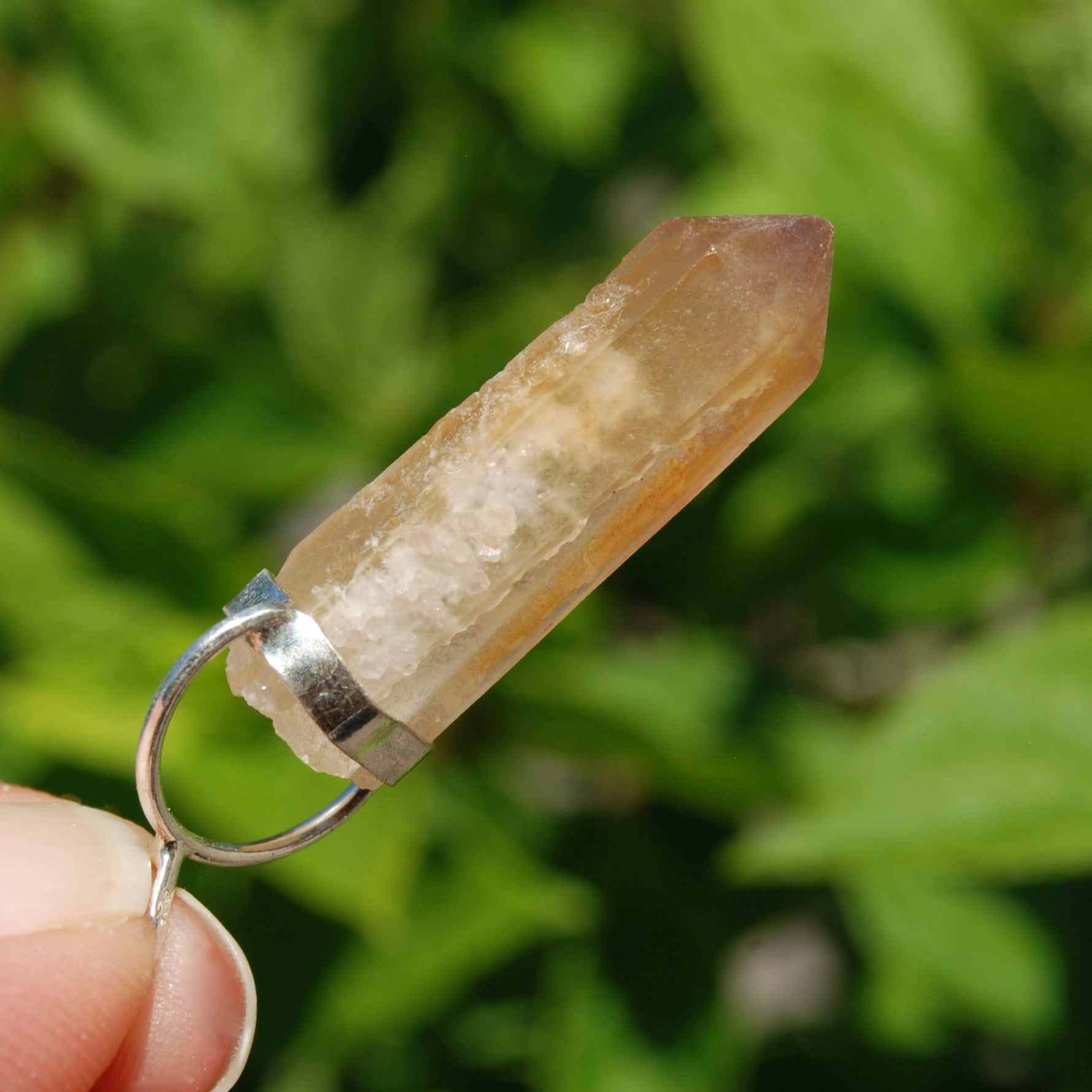 RARE Golden Amethyst Crystal Starbrary Pendant for Necklace
