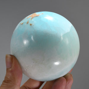 Caribbean Blue Calcite Crystal Sphere