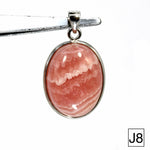 Rhodochrosite Crystal Pendant for Necklace Sterling Silver